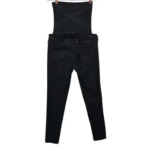 Blanqi Womens‎ 8 Denim Maternity Support Black Skinny Jeans - Picture 4 of 16